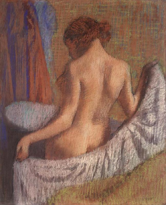 Edgar Degas After the Bath,woman witl a towel oil painting picture